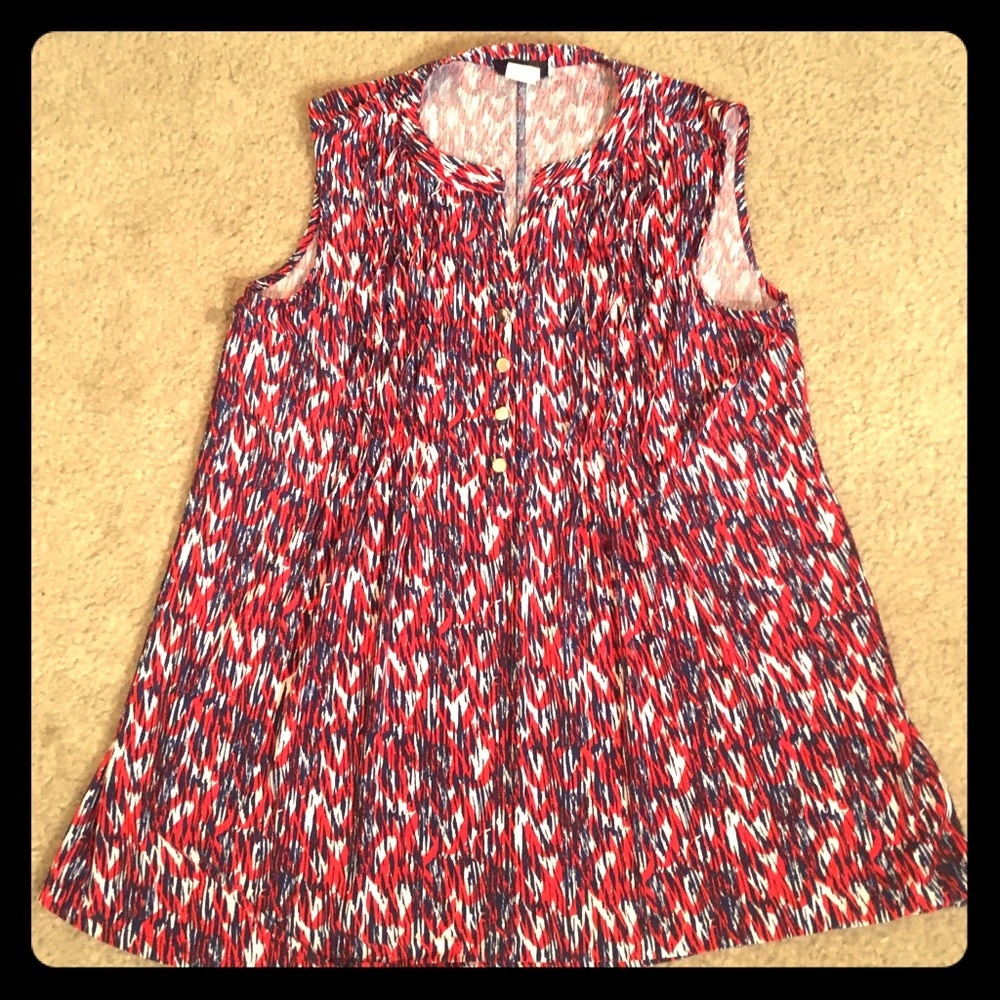 Red white and blue top